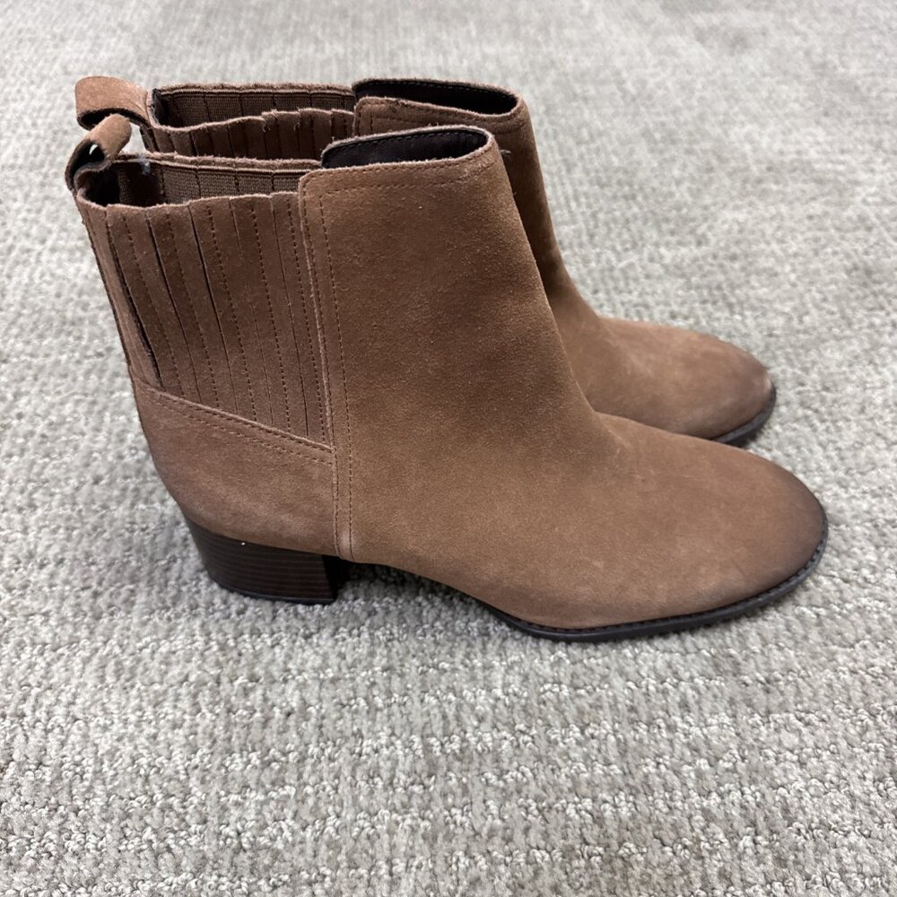 Sam Edelman Bootie Brown Leather Suede Size 8